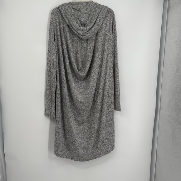 Athleta Harmony Wrap Cardigan Hoodie Size 1X Marled Gray Longline Lounge - Picture 9 of 12